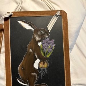 Cute chalkboard bunny decor